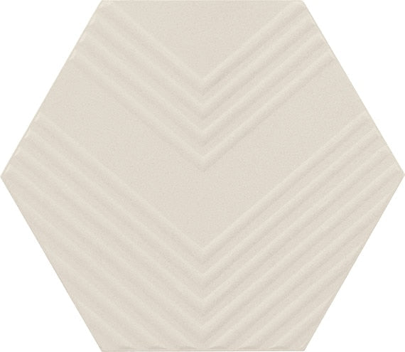 Marazzi Rhyme And Reason 4" x 5" Hexagon Ripple Mix Canvas