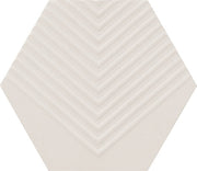 Marazzi Rhyme And Reason 4" x 5" Hexagon Ripple Mix Bone