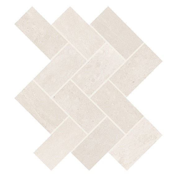 Daltile Advantage 2" x 4" Herringbone Mosaic 12" x 14" Aria White