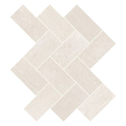 Daltile Advantage 2" x 4" Herringbone Mosaic 12" x 14" Aria White