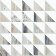 Daltile Gamma 12" x 12" Triangle Mosaic Azure Blend