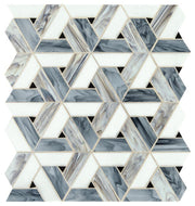 Daltile Vivify 1" x 3" Trapezoid Mosaic 13" x 15" Spectra Blue