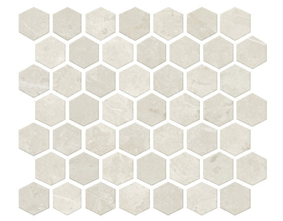 Daltile Prime 1.5" x 1.5" Hexagon Mosaic 12" x 14" Vitality White
