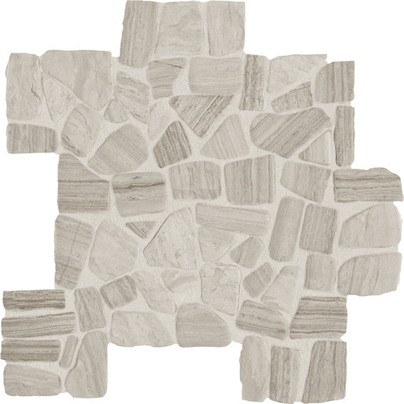 Daltile Decorative Accents 12" x 12" River Pebble Mosaic Polished Chenille White
