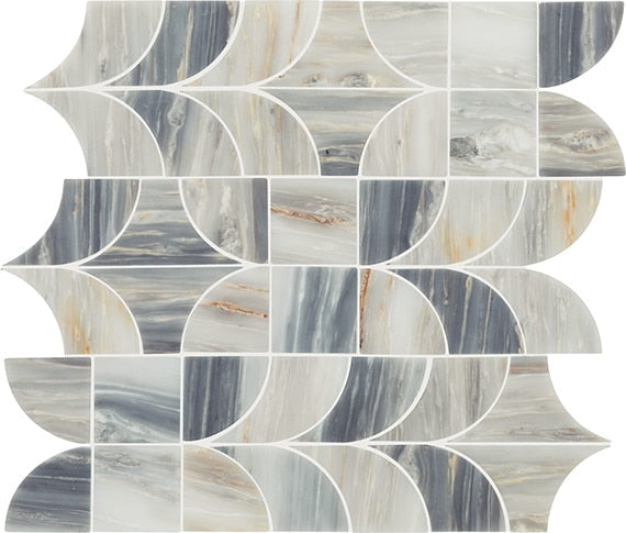 Daltile Gamma 14" x 16" Patchwork Mosaic Azure