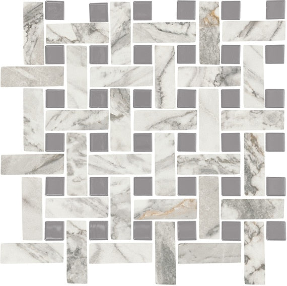 Daltile Divinium 1" x 3" Basketweave Mosaic 13" x 13" Zion