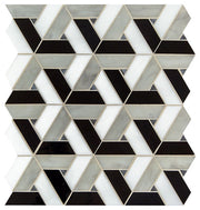 Daltile Vivify 1" x 3" Trapezoid Mosaic 13" x 15" Twilight