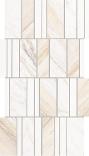 Daltile Perfit Mosaix 18" x RL" Mosaic Namaste & Thassos / Random 4 Inch