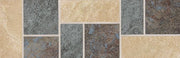Daltile Continental Slate 4" x 12" Deco Gold/Blue/Grey