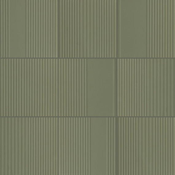Marazzi Rhyme And Reason 6" x 6" Ripple Mix Artichoke