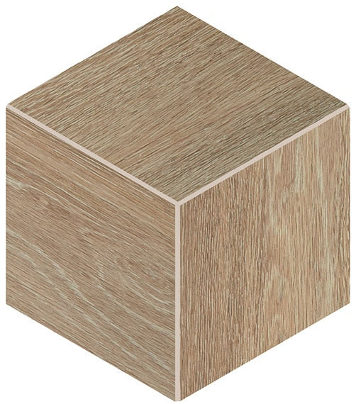 Daltile Emerson Wood 12" x 12" 3D Cube Microban Mosaic 12" x 12" Butter Pecan