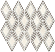 Daltile Decorative Accents 3" x 4" Argyle Mosaic 12" x 13" Argyle Blend Gray