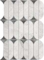 Daltile Perfit Mosaix 18" x RL" Mosaic Ashen Palissandro & Carrara Wh / Spring