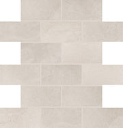 Daltile Advantage 2" x 4" Brick Joint Mosaic 12" x 12" Portrait White