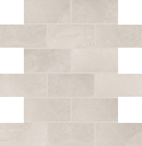 Daltile Advantage 2" x 4" Brick Joint Mosaic 12" x 12" Portrait White