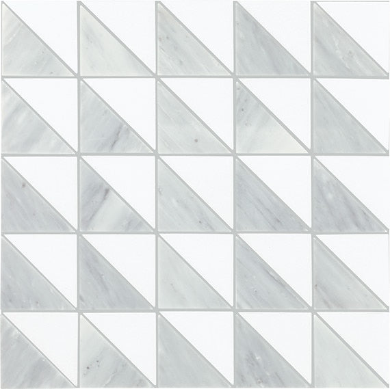 Daltile Gamma 12" x 12" Triangle Mosaic Mystic Blend