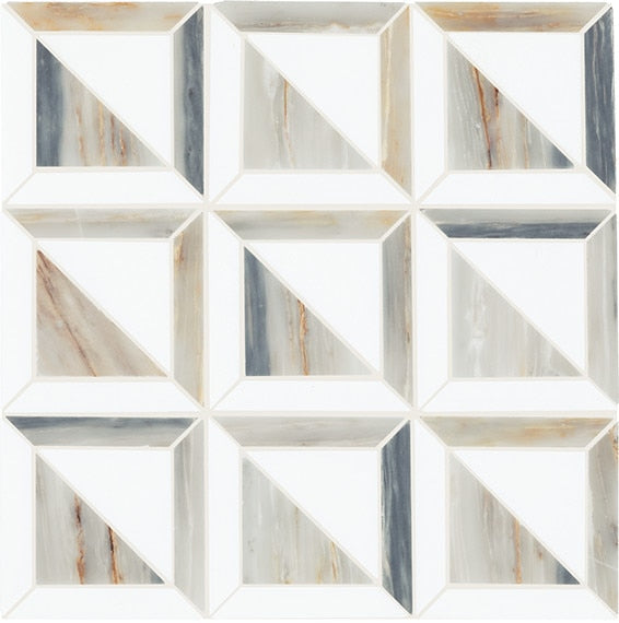 Daltile Gamma 12" x 12" Window Mosaic Azure Blend
