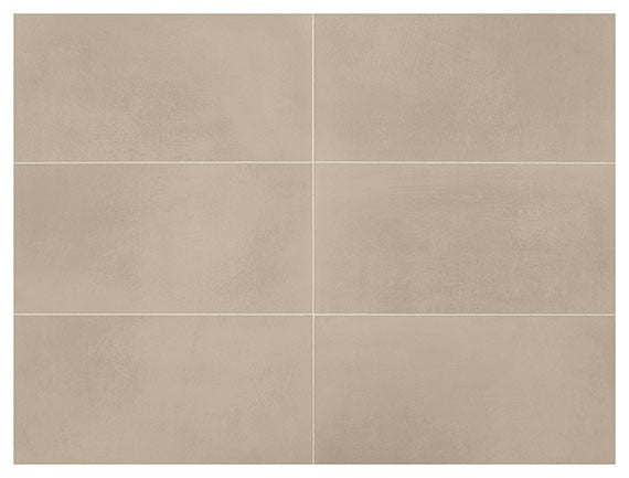 Marazzi Moroccan Concrete 12" x 24" Stepwise Matte Taupe
