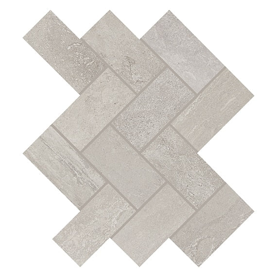 Daltile Advantage 2" x 4" Herringbone Mosaic 12" x 14" Trumpet Grey