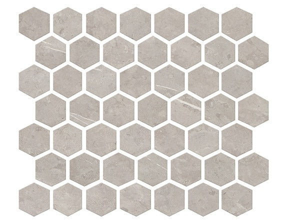 Daltile Prime 1.5" x 1.5" Hexagon Mosaic 12" x 14" Stamina Grey