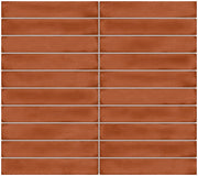 Daltile Artcrafted 1" x 6" Straight Joint Mosaic 12" x 10" Cotto