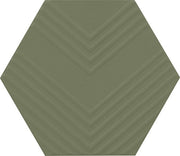 Marazzi Rhyme And Reason 4" x 5" Hexagon Ripple Mix Artichoke