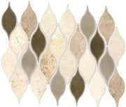 Daltile Decorative Accents 2" x 3" Leaf Mosaic 11" x 13" Lumia Leaf Beige