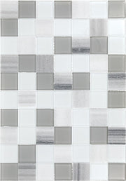 Daltile Perfit Mosaix 18" x RL" Mosaic Marmara & Glass / Straight Stack 2 X 2 Inch