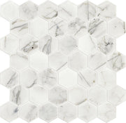 Daltile Marble 2" Hexagon Honed Venetian Calacatta
