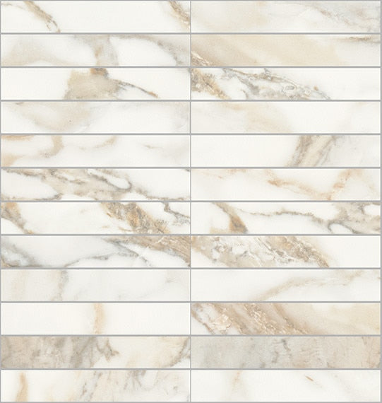 Daltile Divinium 1" x 6" Straight Joint Mosiac 12" x 10" Nova