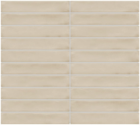 Daltile Artcrafted 1" x 6" Straight Joint Mosaic 12" x 10" Dune