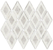 Daltile Decorative Accents 3" x 4" Argyle Mosaic 12" x 13" Argyle Blend White