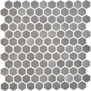 Daltile Uptown Glass 1" Hexagon Mosaic 11" x 12" Matte Matte Frst Moka