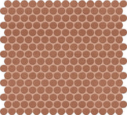 Marazzi Inyo 13" x 11" Penny Rounds Microban Mosaic Ember
