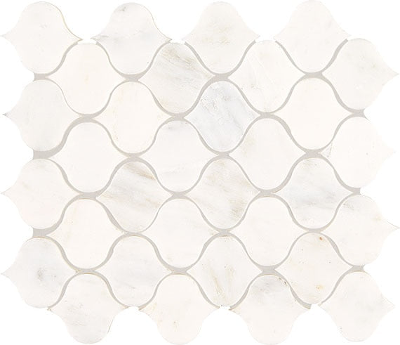 Daltile Marble 2.5" x 2.5" Lantern Mosaic 13" x 11" First Snow Eleg