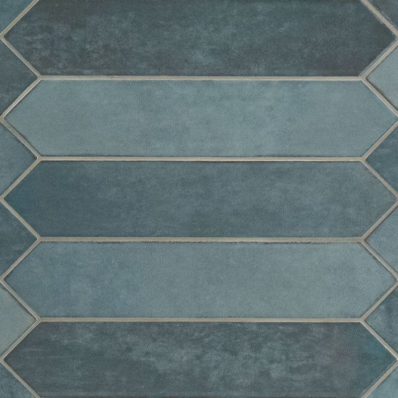 MS International Renzo 12" x 12" Pickett 2.5" x 13" Glossy Denim