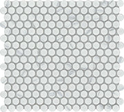Emser Elegan 11" x 12" Penny Round Mosaic Matte Calacata