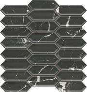 Emser Elegan 11" x 11" Picket Mosaic Matte Nero