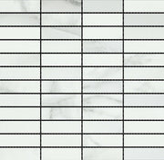 Emser Visconde 12"x12" Stacked Mosaic 1"x3" Matte Silver