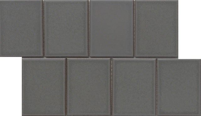 Emser Cuadro 9" x 14" Mosaic 4" x 5" Polished Charcoal
