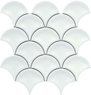Emser Reward 10"x11" Fan Mosaic 3"x4" Polished White
