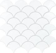 Emser Impact 11"x12" Fan Mosaic 3"x3" Matte White