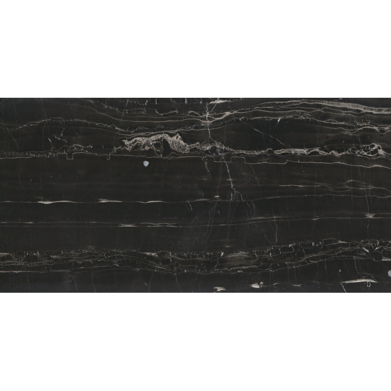 Emser Black Silk 12" x 24" POLISHED Silk 