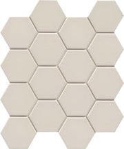Emser Catch 10" X 12" Hexagon Mosaic 3" Glossy Fawn