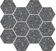 Emser Fragmento 10" X 12" Hexagon Mosaic 3" Matte SM Black