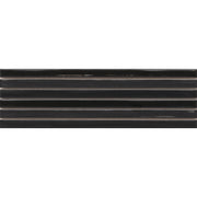 Emser Paralline 1" x 18" Stacked Mosaic 5" x 18" Glossy  Black