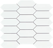 Emser Catch 11" x 13" Picket Mosaic 2" x 5" Polished Ice Glossy