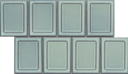 Emser Cuadro Frame 9" x 14" Mosaic 4" x 5" Polished Sky