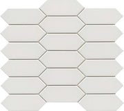 Emser Catch 11" x 13" Picket Mosaic 2" x 5" Polished Gray Glossy