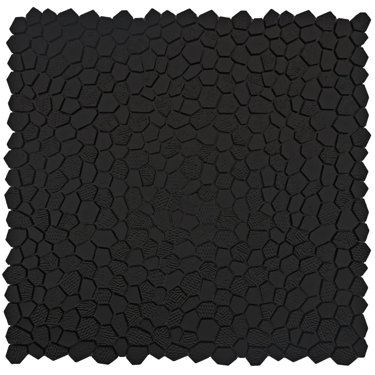 Emser Revify 11" x 12" Dot Mosaic Matte Nero 